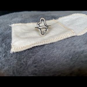 James Avery double heart ring